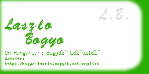 laszlo bogyo business card